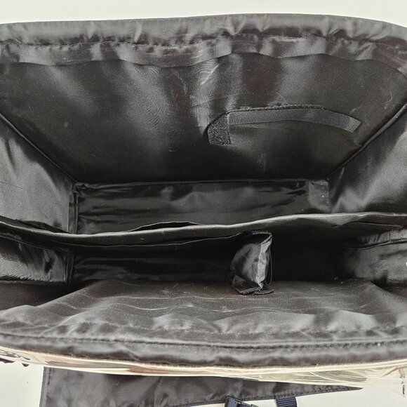 Crop In Style Bag Navy Canvas Scrapbooking Pen Holders Pockets Adjustable Strap - Picture 8 of 8